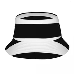 Berets czarno -biały pasek kubełko panama dzieci bob hats hats na zewnątrz Hip Hop Fisherman na letnie połowy unisex czapki