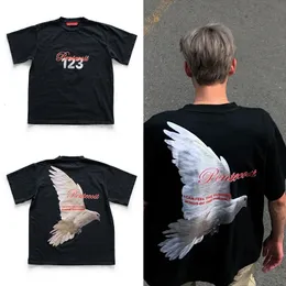 Męskie koszulki Wysokiej jakości vintage RRR123 MĘŻCZYZN T SHIRTY 1 1 Numer123 List Styl Summer Peace Peace Druku