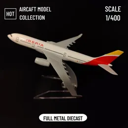 Aircraft Modle 1 400 Metal Aircraft Replica Hiszpania Iberia Airlines A330 Model 15cm Aviation Collectible Diecast Miniature Ornament Toys 230803