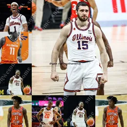 Illinois che combatte la maglia da basket Illini Terrence Shannon Jr Dain Dainja Coleman Hawkins Sencire Harris Jayden Epps Skyy Clark Matthew Mayer Ayo Dosunmu