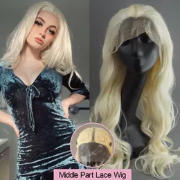 Synthetic Wigs Sivir Part Lace For Women Blonde 613 Long Short Wave Straight Hair Heat Resistant Fiber Cosplay Anime Daily 230803
