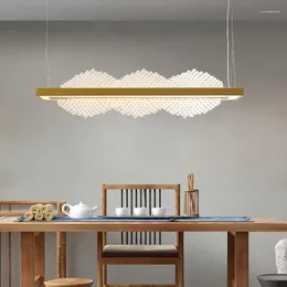 Pendant Lamps TEMAR LED Modern Lamp Chinese Creative Simplicity Design Gold Ceiling Chandelier Light For Home Tea House Dining Room