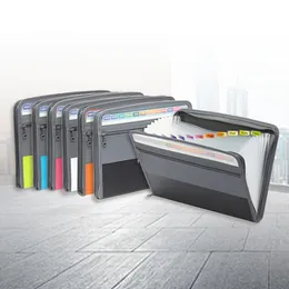 Filing Supplies Expanding File Organizer 13 Pocket Accordion Folder Document Zip With Zipper Clre 230804