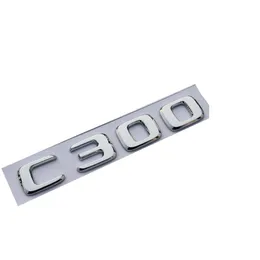 Per Mercedes Benz C300 Lettere posteriori cromate Numero Stemma emblema Emblemi Distintivo330b