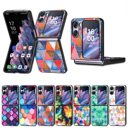 N2 Flip Fashion تصميم شكل ملون نحيف وتناسب قذيفة قابلة للطي لـ OPPO Find Flip Phone Case مع شريط مضاد للانزلاق