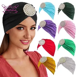 Berretti moda perle circolari strass donne cappello caldo 19 22 cm tinta unita confortevole cotone poliestere ragazze cappello puntelli