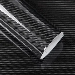 5D Carbon Fiber Vinyl Wrap Film Car Sticker Glossy Motorcycle Truck Heet Wrap Roll Waterproof Auto Decoration Accessories Black 50295G