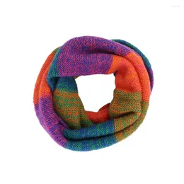 Scarves Knit Infinity Loop Scarf Winter Women Fashion Ring Circle Collar Plaid Mohair Neck Warmer