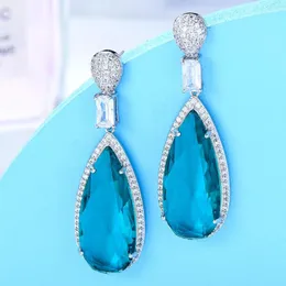 Серьги Godki Vintage Vintage Luxury Big Bold Waterdrop для женщин Свадебная свадебная свадьба Boucle d'Oreille Femme 2023