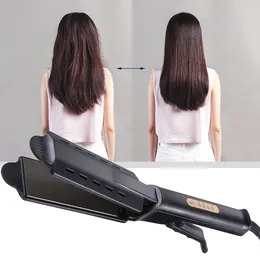 Hårrätare Wide Plate Flat Iron Professional Alloy Artile Temperaturjusterbar rätning Venting Styling Tool 230803