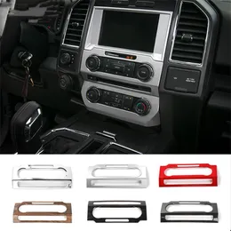 Central Control Volume Adjustment Panel ABS Decoration Covers For Ford F150 Car styling Interior Accessories2610