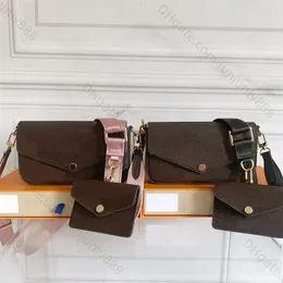 Luxury Designer Shoulder bag M80091 FELICIE STRAP Women's mens Coin Purses Genuine Leather Wallets Crossbody clutch messenger 2 pcs set totes hobo wholesale