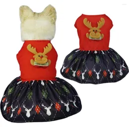 Vestuário para cães Vestido para animais de estimação Vestidos festivos de Natal Designs charmosos para cães se destacam em posição fácil de usar limpo