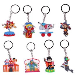 Circus Party Favors 8 designs Circus Keychains for Kids Carnival Clown Theme Birthday Party Decoration Supplies