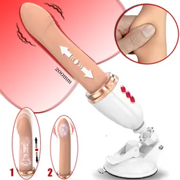 Vibratoren Sex Machine Dildo Vibrator Weiches Silikon Automatisches Auf-Ab-Massagegerät G-Punkt Stoßendes einziehbares Vaginalspielzeug Weiblicher Orgasmus 230803