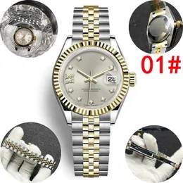 Deluxe nine-point Roman Diamond Star Dial toothed edge small chain 28mm 2813 gold automatic steel swim waterproof watch