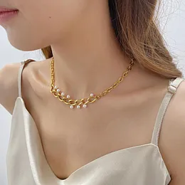 Hänghalsband darhsen kvinnor halsband unik design guld färg rostfritt stål mode kvinnliga smycken droppar ankomst 2023