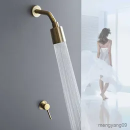 Función de cepillo de alta presión para baño, baño de lluvia, ahorro de agua superior, baño de pulverización montado en la pared R230804