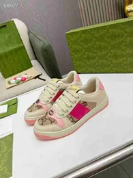 gglies 2023 HighQuality A small dirty shoes Designer Casual shoe Screener Sneakers board Men Women Sneaker Classic Blue Pink Crystal Stripe Low Top Real liness sho