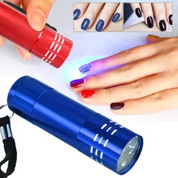 Lanternas Tochas Secador de Unhas Ferramenta de Arte UV Gel Verniz Manicure Mini Portátil 9 Iluminação LED Salon DIY 4 Color Machine
