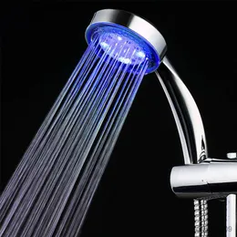 Chuveiro de mão com LED que muda de cor para banheiro Acessórios modernos Bocal com economia de água Pulverizador de chuveiro em cascata R230804