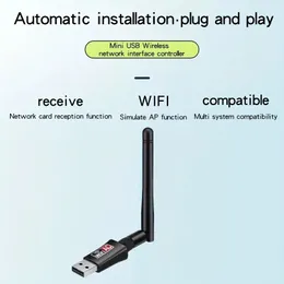 AC23622.05INCH 무선 2.4/5G PC WIFI 수신기 안테나가있는 듀얼 대역 USB 네트워크 어댑터