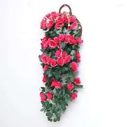 Decorative Flowers 95cm Rose Vine Artificial Christmas Wedding Party Kawaii Room Decor Decoration Accessories Kwiaty Sztuczne 2023