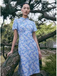 민족 의류 여성 여름 Cheongam Green Sleeveless 드레스 빈티지 의상 슬림 중국 스타일 전통 드레스 S to xxl restido chino