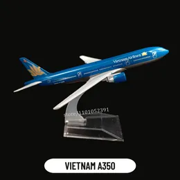 Aircraft Modle Scale 1 400 Metal Aviation Replica 15cm Vietnam A350 Asia Airline Boeing Airbus Aircraft Model Plane Miniature Gift for Boy 230803