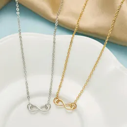 Catene Simbolo di infinito Croce Pendenti con ciondoli Collana lunga Dichiarazione di gioielli di moda Fai da te per le donne Ciondolo eternità Bijoux Femme