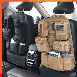 Novo organizador de banco traseiro de carro acessórios táticos exército molle bolsa de armazenamento bolsa militar ao ar livre caça autocondução bolsa de capa de assento