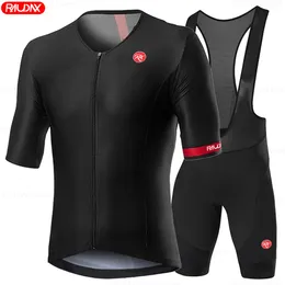 Cycling Jersey Sets Gobikeful Raphaful Summer AntiUV Set Breathable Racing Sport Mtb Bicycle Bike Clothing Suit 230803