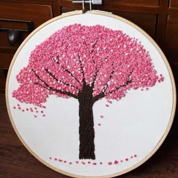 Chinese Style Products Spectacular Cherry Blossom Tree Embroidery DIY Needlework Sakura Needlecraft for Beginner Cross Stitch(Without R230804