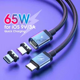 Chargers/Cables 65W PD Fast Charge Cable USB C To Type C Magnetic Data Cord 5A USB Cable For iPhone 13 Macbook Huawei Samsung S22 Tablet Laptop x0804