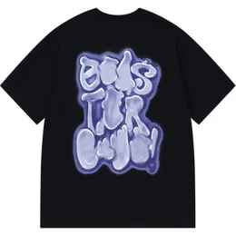 Designer-Luxus-Imps-T-Shirt mit klassischen Grimace-Ärmeln, China-Chic-Paarkostüm aus reiner Baumwolle, Chaopai-Graffiti, englische Mode, kurz und Damentrends