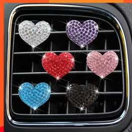 New Exquisite Diamond Car Perfume Air Freshener Exquisite Diamond Shape Ladies Car Air Conditioning Decor Perfume Heart Car Perfume