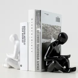 Декоративные предметы статуэтки Nordic Creative Minimalist Book Reader от Art Ceramic Holder Изучение офис на рабочем столе на рабочем столе.