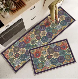Nuovo tappetino da cucina lungo cartone animato tappeto geometrico antiscivolo pavimento per corridoio camera da letto zerbino tappeti da bagno tappeti tappeti 202307260A07