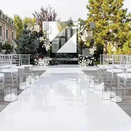 Carpets White Mirrored Floor Wedding Aisle Runner Indoor Outdoor for Wedding Engagement Party Decorations 33ft Long 230803