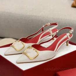 Slingback Heels обувь женщина дизайнерские насосы заостренные туфли для ноги