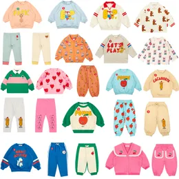 Clothing Sets Korean Baby Sweatshirt Bebe Brand Cartoon Printed Cute Kid Girl Boy Sweaters Long Sleeve T Shirt Children Leggings Clothes 230803