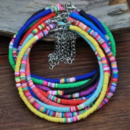 Anklets Clay Anklet Bohemian Style Chain Pendant Beach Foot Colorful Bracelets Women Creative Polymer Jewelry Man