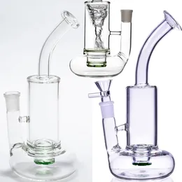 Dunkelgrüne Glasbong, Shisha-Rauchzubehör, berauschendes Glas, neue Recycler-Ölplattform, 14-mm-Banger.