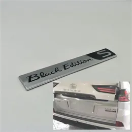 For Lexus LX570 Accessories 2008-2019 Car Rear Trunk Special Black Edition Kuro S Emblem Badge Logo Sticker256b