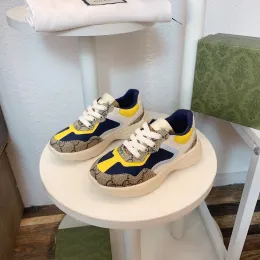 Chunky Kids Shoes Outdoor Girls Boys Print Designer Brand Vintage Dad Shoes Respirável Fashion Running Shoes 26-35