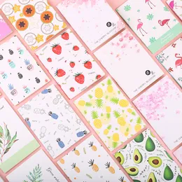 Notepads 10Pcsset Korean Notebook Lined a7 Planner Cactus Stationery Sakura Fruit Flamingo Office Accessory Diary Notepad Agenda Journal 230804