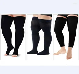 Sports Socks Men's And Women's Plus Size Stockings Silicone Elastic Varicose Segmental Compression Venous S-5XL