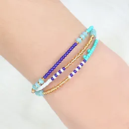 Charm Bracelets Handmade Adjustable Mtilayer Small Colorf Beads Rope Cord Bracelet Jewelry For Woven Gift