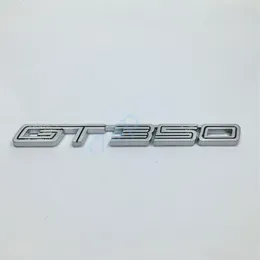 Silver Metal GT350 Emblem Car Fender Side Sticker för Ford Mustang Shelby Super Snake Cobra GT 350245N