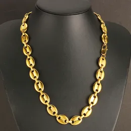 Wedding Jewelry Sets Coffee Bean Chain Necklace Bracelet for Men Women Gold Plated Stainless Steel Classic Casual Accessories 230804